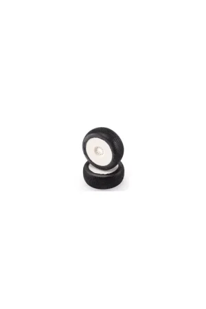 HOTRACE TIRES - Coppia Gomme AMAZZONIA Supersoft INCOLLATE su Cerchio (2) Bianco Nuovo Arrivo