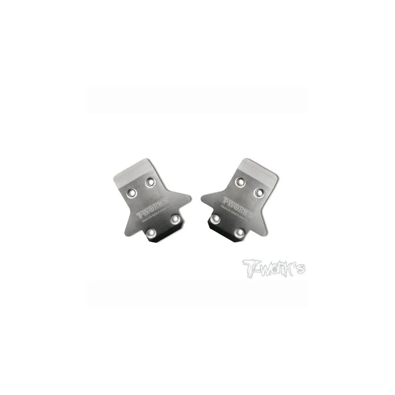 Nuova Collezione T-WORK‘S-SKID PLATE ANTERIORE ACCIAO MP9 MP10TKI TW-TO235-K (Pezzi 2 )