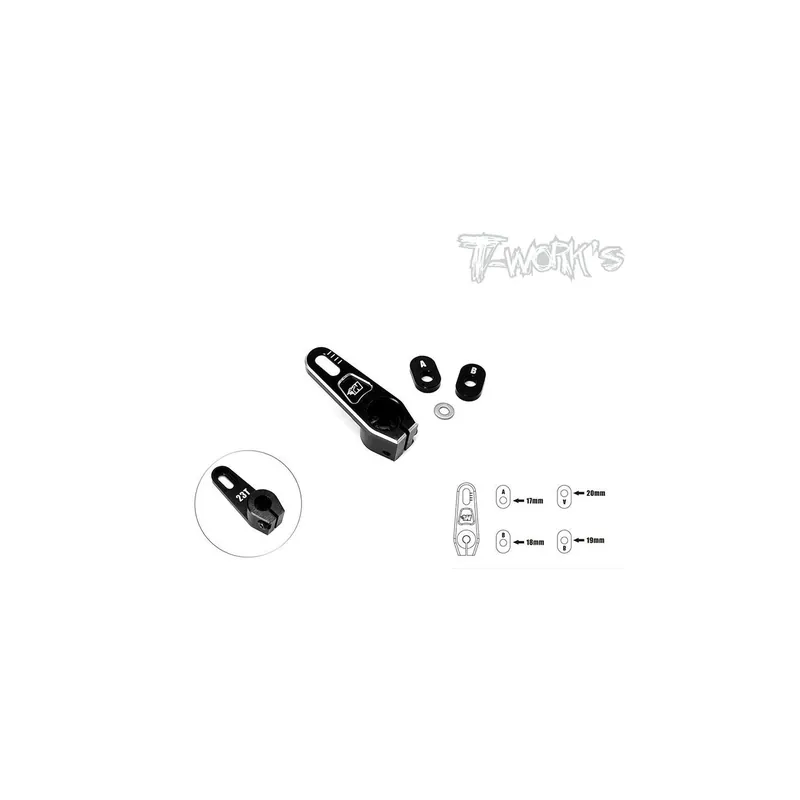 T-WORK‘S Squadretta Servo ERGAL7075 Regolabile 23T +15 Level Professionale