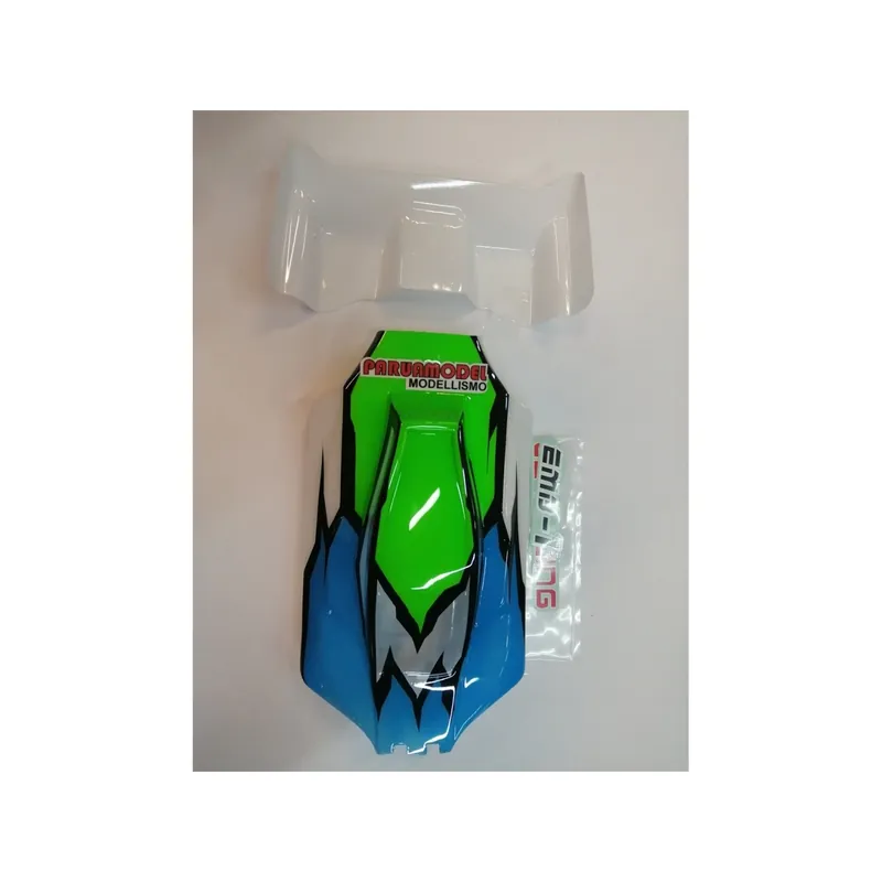 LC RACING-CARROZZERIA AEROGRAFATA + ALETTONE BUGGY 1/14 (PVC) L6053-4 Scelto Dai Clienti
