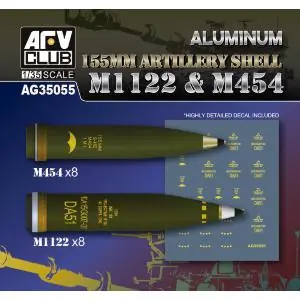 AFV Club 1/35 Aluminium 155mm Artillery Shell M1122 & M454 Offerta Del Giorno