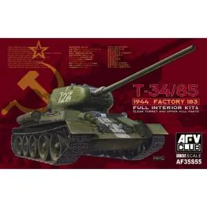 AFV Club 1/35 T-34 / 85 1944 Factory 183 ( Full Interior Kit) Subito Disponibile