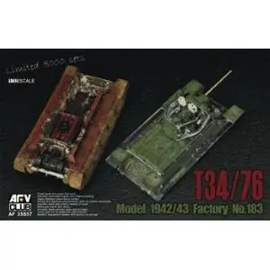 Reso Gratuito AFV Club 1/35 T-34/76 1942 Factory 183 Full interior Kit (LIMITED)
