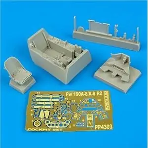 Nuova Collezione Aires 1 48 Focke-Wulf Fw-190 A-8/A-8 R2 cockpit set (Tamiya)