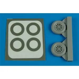 Aires P-40 wheels & paint mask - ACADEMY Ultime Pezzi
