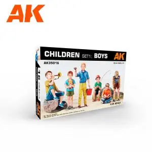 AK INTERACTIVE 1/35; Children SET 1 Boys Affare