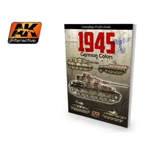 AK INTERACTIVE 1945 GERMAN COLORS, Guida con i profili delle mimetiche (testo in inglese) Direttamente Dal Produttore