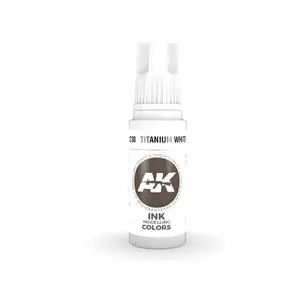 AK INTERACTIVE colore acrilico 3rd Generation Titanium White INK 17ml Consegna Rapida