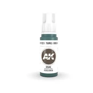 Compra Adesso AK INTERACTIVE colore acrilico 3rd Generation Turquoise INK 17ml