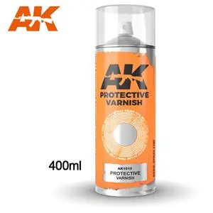 Consegna Rapida AK INTERACTIVE Protective Varnish - Spray 400ml (Includes 2 nozzles)