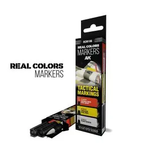 AK INTERACTIVE REAL COLORS MARKERS TACTICAL MARKINGS - SET 3 REAL COLORS MARKERS Esclusivo