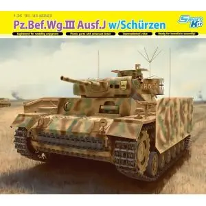 DRAGON 1 35 Pz.Bef.Wg.III Ausf.J w/Schürzen ~ Smart Kit Pagamento Sicuro