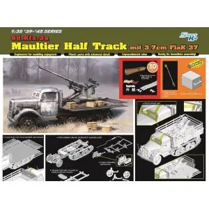 DRAGON 1 35 Sd. Kfz. 3a Maultier Half Track with 3,7cm FlaK Reso Gratuito
