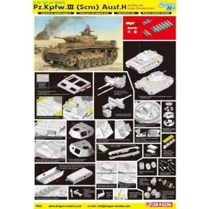 DRAGON 1 35 Sd.Kfz.141 Pz. Kpfw. III (5cm) Ausf. H - late Non Perdere