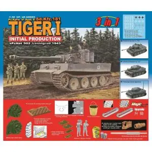 DRAGON 1 35 Tiger I Initial Type - 3 in 1 - 2024 Version Prezzo Conveniente