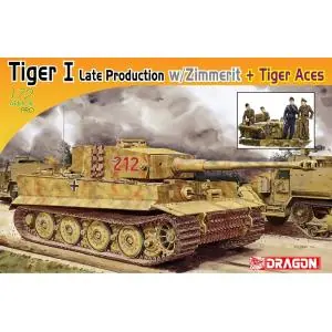 DRAGON 1 72 Tiger I Late Production w/Zimmerit + Tiger Aces Subito Disponibile