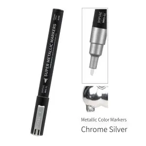 Reso Gratuito DSPIAE Super Metallic Markers - Chrome Silver