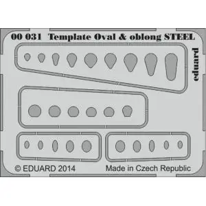 Economico EDUARD Template ovals & oblong STEEL Gravierschablone
