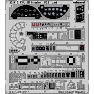 EDUARD 1/32 ; F4U-1D interior 1/32 - per kit TAMIYA Esclusivo