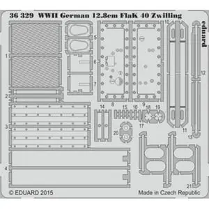 EDUARD 1/35 ; WWII German 12.8cm FlaK 40 Zwilling - per kit TAKOM Ultima Occasione