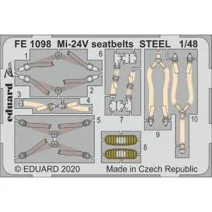 Sconto EDUARD 1/48 ; Mi-24V seatbelts STEEL 1/48 - per kit ZVEZDA