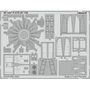 Reso Gratuito EDUARD 1/48 ; P-47D-25 set fotoinciso per kit Miniart