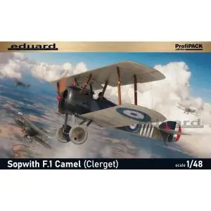 EDUARD 1/48; ProfiPACK edition kit of British WWI fighter aircraft Sopwith F.1 Camel with Clerget rotary engine Quantità Limitata