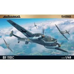 EDUARD 1/48; ProfiPACK edition kit of German WWII twin-engine heavy fighter aircraft Messerschmitt Bf 110C Acquista Ora