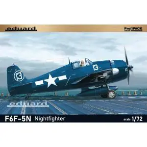 EDUARD 1/72; ProfiPACK edition kit of US Naval night fighter aircraft F6F-5N Hellcat Professionale