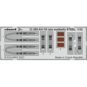EDUARD 1 32 Bell AH-1G late seatbelts STEEL Prezzo Ridotto