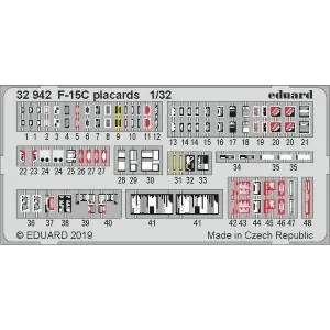 EDUARD 1 32 F-15C placards Pagamento Sicuro