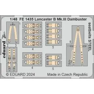 Reso Gratuito EDUARD 1 48 Avro Lancaster B Mk.III Dambuster seatbelts STEEL