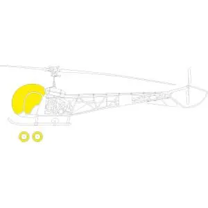 EDUARD 1 48 Bell OH-13 Sioux Masking tape Esclusivo