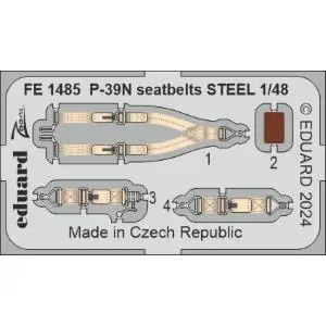 EDUARD 1 48 Bell P-39N Airacobra seatbelts STEEL Popolare