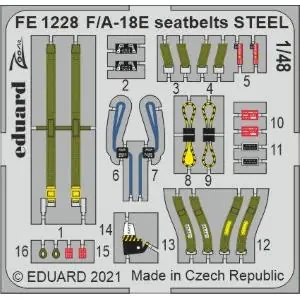 EDUARD 1 48 Boeing F/A-18E Super Hornet seatbelts STEEL Spedizione Espresso
