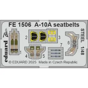 EDUARD 1 48 Fairchild A-10A Thunderbolt II seatbelts STEEL Soddisfatti O Rimborsati