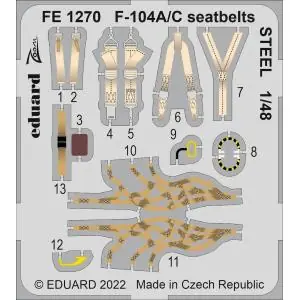 Prezzo Di Fabbrica EDUARD 1 48 Lockheed F-104A/C Starfighter seatbelts STEEL