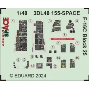 EDUARD 1 48 Lockheed Martin F-16C Block 25 SPACE Professionale