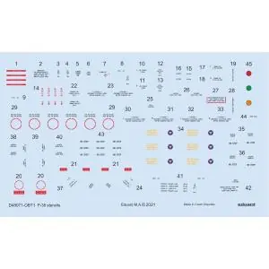 Reso Gratuito EDUARD 1 48 Lockheed P-38 stencils