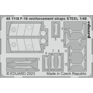 Spedito Oggi EDUARD 1 48 Lockheed-Martin F-16D reinforcement straps STEEL