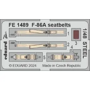 EDUARD 1 48 North-American F-86A Sabre seatbelts STEEL Promozione Esclusiva