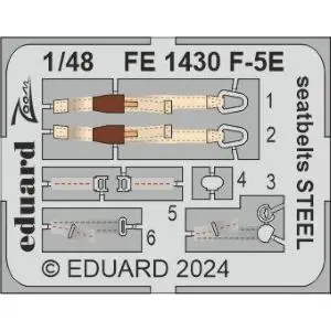 EDUARD 1 48 Northrop F-5E Tiger II seatbelts STEEL Promo Stagionale