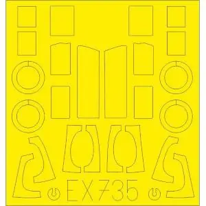 Economico EDUARD 1 48 Percival Proctor Mk.I Masking tape