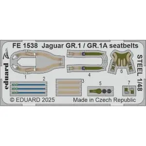 Spedito Oggi EDUARD 1 48 SEPECAT Jaguar GR.1/GR.1A seatbelts STEEL