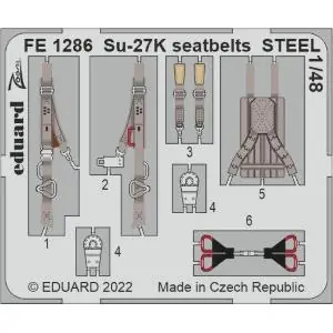 EDUARD 1 48 Suchoi Su-27K seatbelts STEEL Vendita Finale