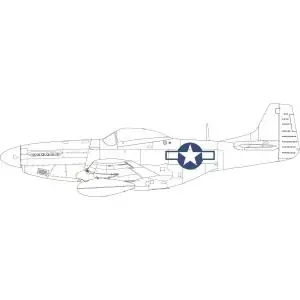 EDUARD 1 72 North-Am. P-51D US national insignia Masking Tape Prezzo Ridotto