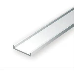 Offerta Del Giorno EVERGREEN (35cm) Profilato a "C" in Polystyrene bianco opaco mm. 2,0 (4 per confezione)
