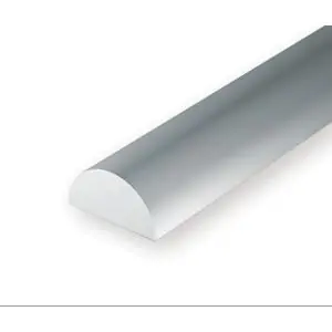 Spedito Oggi EVERGREEN (35cm) Strisce Semi-Tonde in Polystyrene bianco opaco mm. 1,5 (5 per confezione)