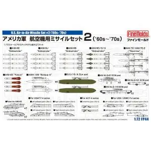 Fine Molds 1/72; U.S. Air-to-Air Missile Set 2 (`60s~`70s) Esclusivo