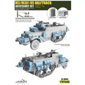 JASON Studio 1 16 M3/M3A1 US Halftrack Accessory Set Spedito Oggi